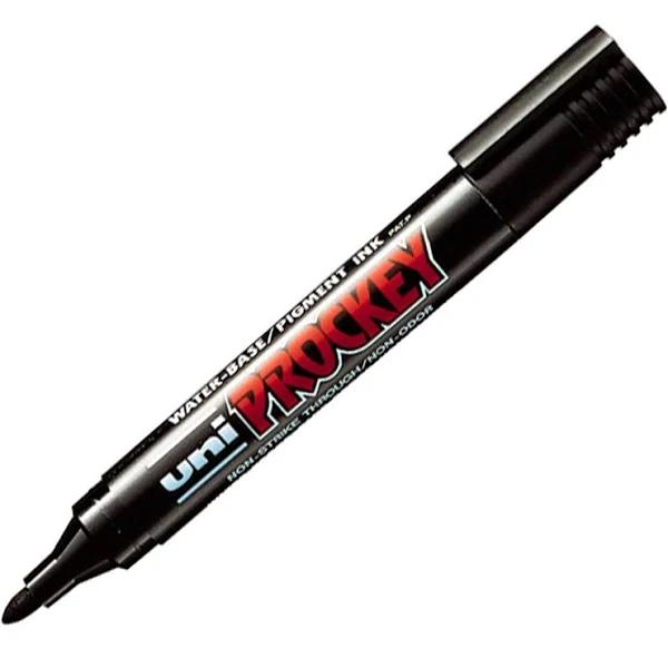 Uni Prockey Marker Pen Medium Bullet Tip PM-122 Black / Single