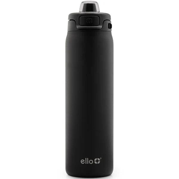 Ello Pop & Fill 22oz Stainless Steel Water Bottle with Quickfill Technology, Double Walled and Vacuum Insulated Metal, Leak Proof Locking Lid, Sip