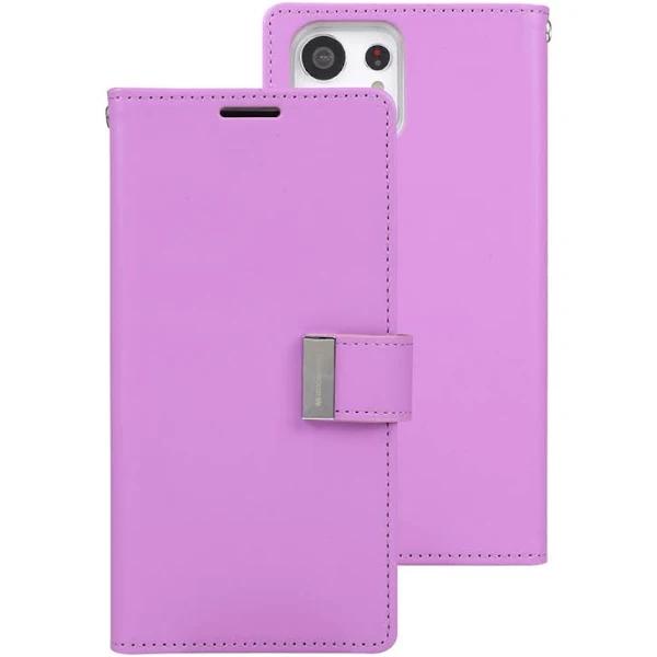 Samsung Galaxy S24 Ultra Compatible Case Cover Made of Rich Diary - Purple