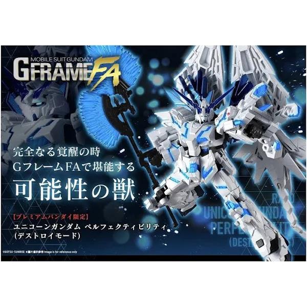 Bandai G-Frame Unicorn Gundam Perfectibility Destroy Mode Mobile Suit Gundam