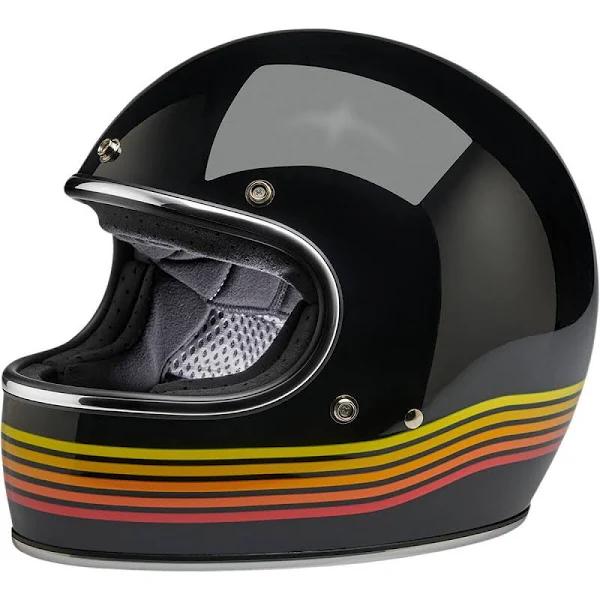 Biltwell Gringo Helmet - Gloss Black Spectrum - XS