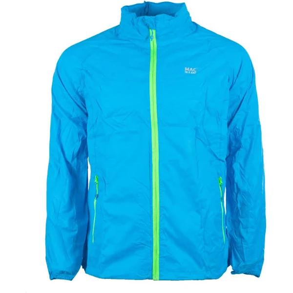 Mac in A Sac Neon Unisex Waterproof Packable Jacket - Neon Blue - L