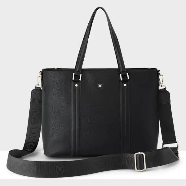 Tara Laptop Tote Work Bag + Monogram Bag Strap by Madison