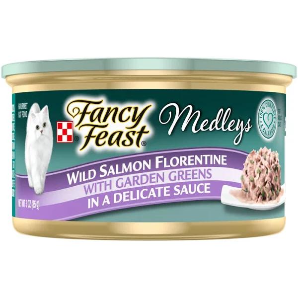 Fancy Feast Medleys Wild Salmon Florentine Cat Food 85g