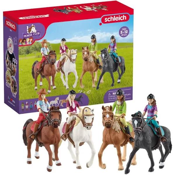 Schleich 72221 Horse Club Riding, from 5 Years, Horse Club Playset, 40 Pieces, Exclusive To Amazon