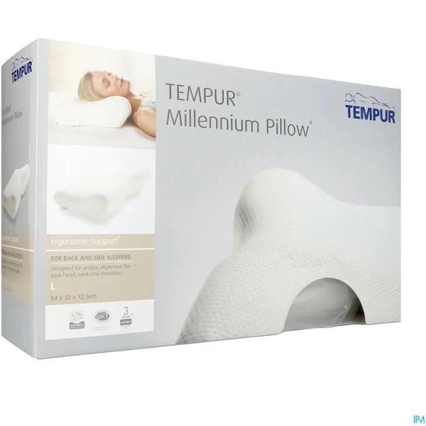 Tempur Millennium Neck Pillow White 【L】54×32×12.5-7cm