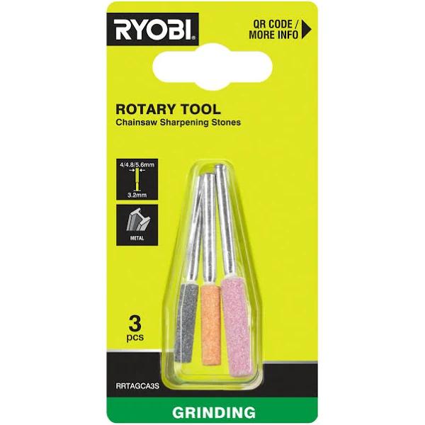 Ryobi 3 Piece Rotary Chainsaw Sharpening Stones Set