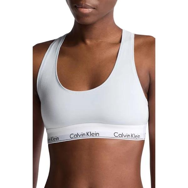 Calvin Klein Modern Cotton Unlined Bralette in Blue S