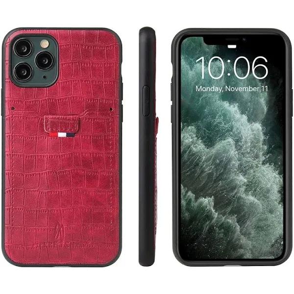 For iPhone 11 Case Crocodile Pattern PU Leather Wallet Cover Red