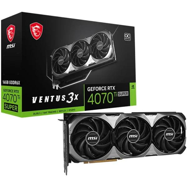 MSI GeForce RTX 4070 Ti Super 16G Ventus 3x OC Video Card 2640 MHz Bo