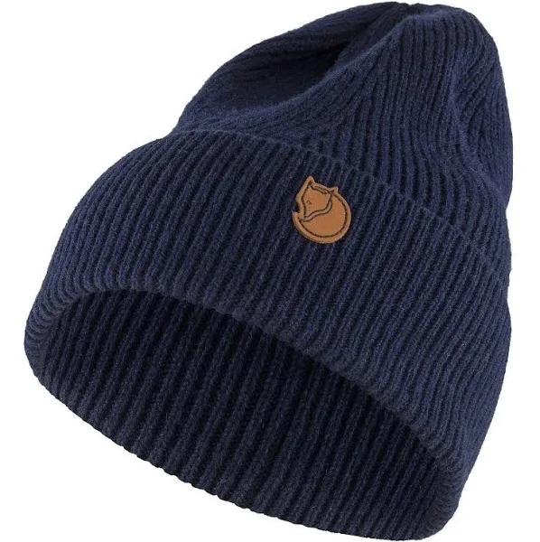 Fjallraven Directional Rib Beanie - Dark Navy