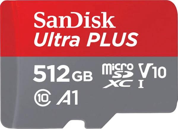 SanDisk - Ultra Plus 512GB microSDXC UHS-I Memory Card - SDSQUB3-512G-ANCMA - 619659174859