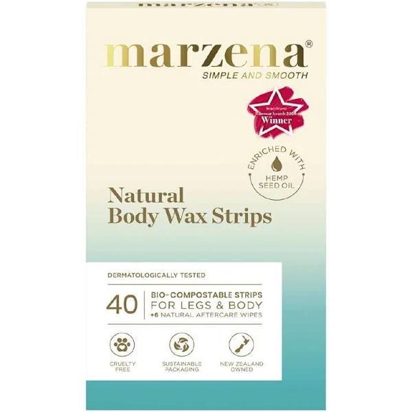 Marzena Natural Body Wax Strips 40 Pack