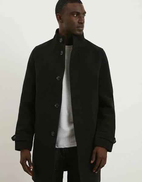 Burton Mens Signature Funnel Neck Coat Black M