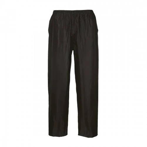 Portwest Mens Classic Rain Trousers Black XXL 190T Polyester Mens Rain Trousers