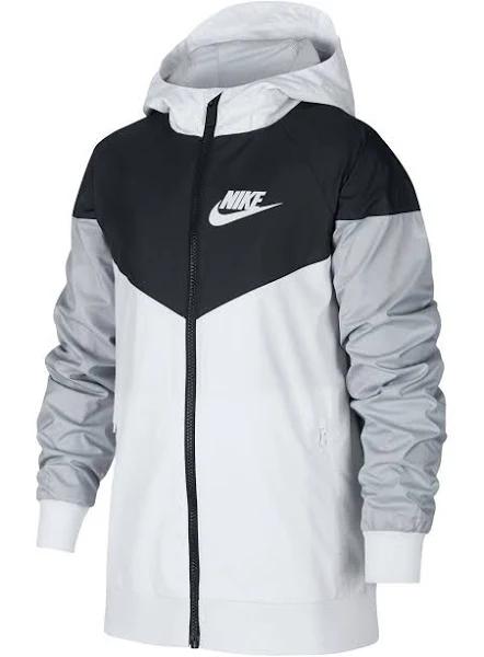 Nike Boys Sportswear Windrunner Jacket White/Black XS