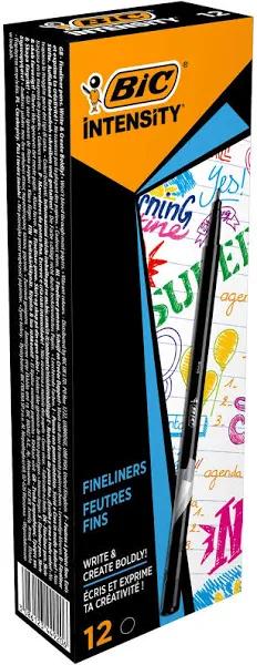 Bic Intensity Fineliner Black Pack of 12