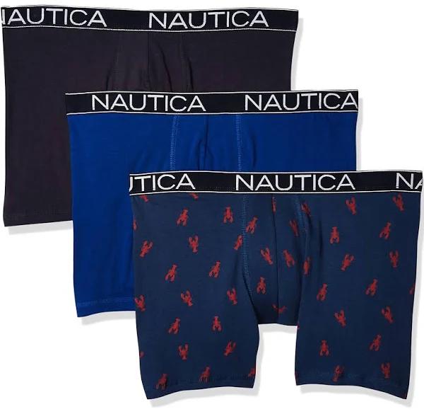 Nautica Men's 3-Pack Classic Underwear Cotton Stretch Boxer Brief