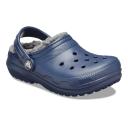 Crocs Classic Lined Clog - Kids' Navy/Charcoal, 2.0