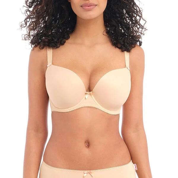 Freya Deco Underwired Moulded Plunge Bra - 14D Nude