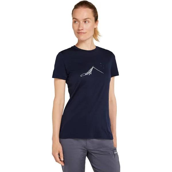 Icebreaker Merino 150 Tech Lite South Constellation Short Sleeve T-Shirt Blue XS Woman 0A5746401XS