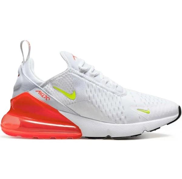 Nike Air Max 270 White Bright Crimson Volt (Women's)