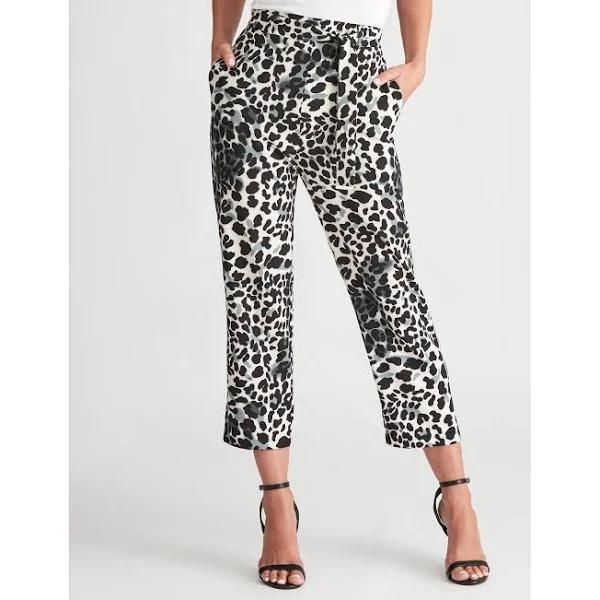 Liz Jordan - Womens Pants - Tapered Leg Animal Print Pant