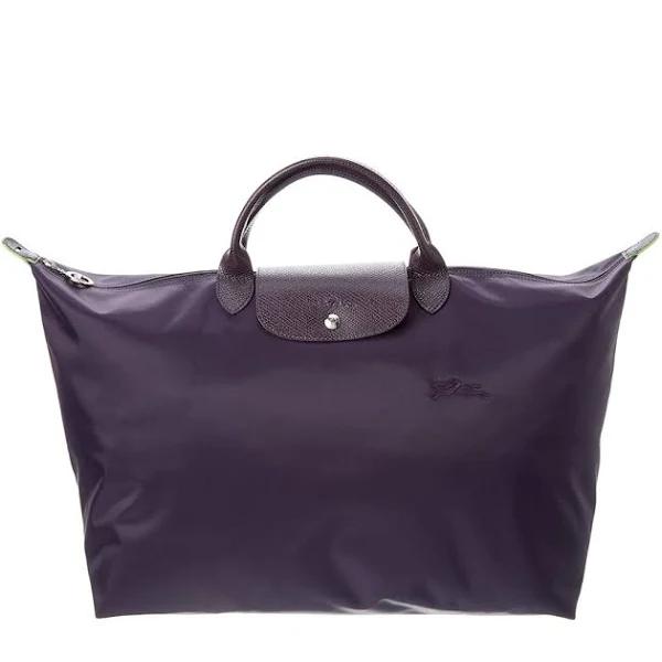 Longchamp Le Pliage Green Small Canvas & Leather Travel Bag