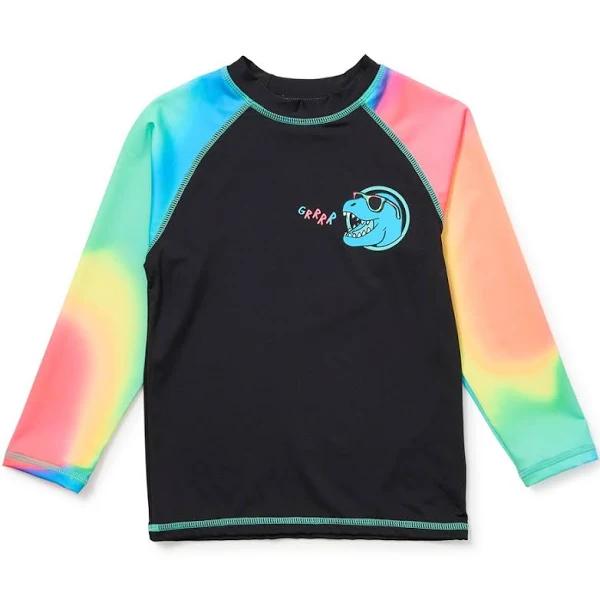 Wave Zone Kids Long Sleeve Rashie - Black - Size 1