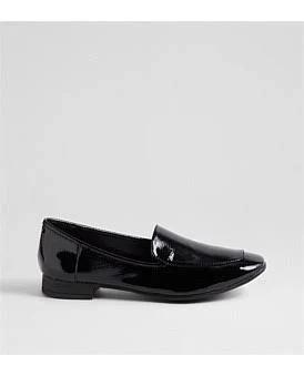 Diana Ferrari Temimie Patent Leather Loafers in Black, Size 37 EU