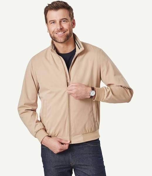 GAZMAN Soft Touch Harrington Bomber Jacket Tan XL