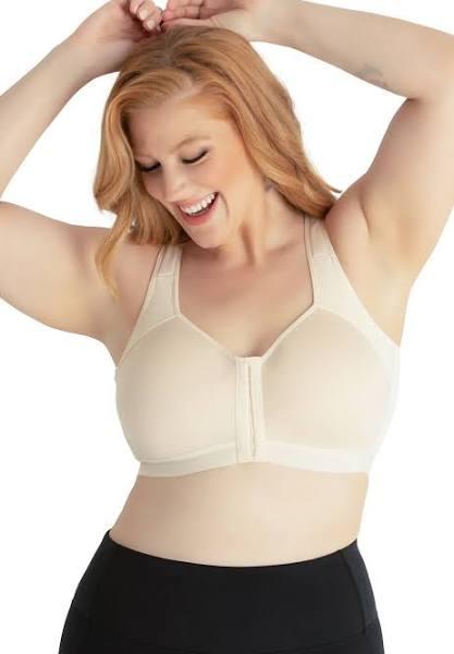 Leading Lady Lillian Wirefree Back Smoothing Front Close Bra - Whisper Nude - 24B