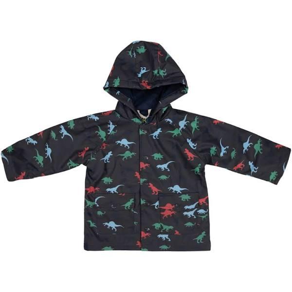 Dinosaur Raincoat - Charcoal 8Y