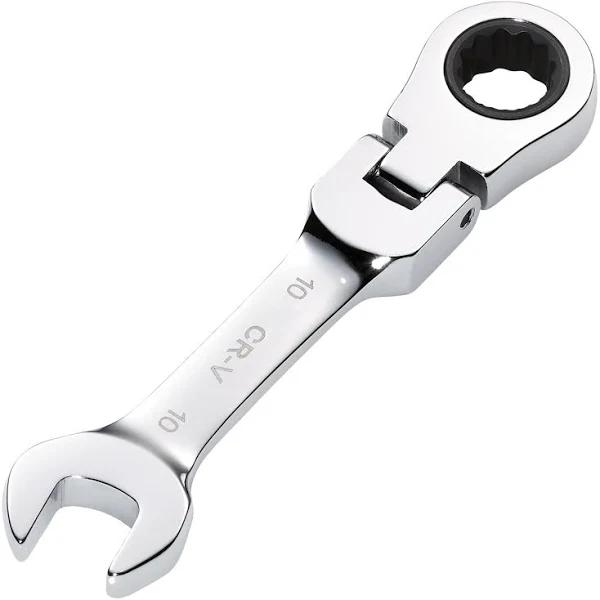 Draper 27965 Hi-Torq Metric Stubby Flexible Head Ratchet Combination Spanner 10mm