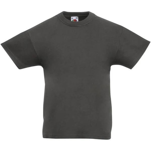 Fruit of The Loom Childrens/Teens Original Short Sleeve T-Shirt Light Graphite 14-15 Years