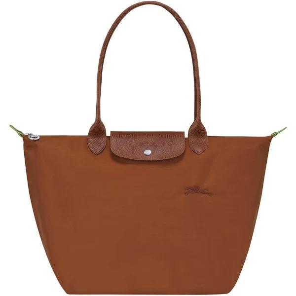 Longchamp Small Le Pliage Recycled Canvas Shoulder Tote Cognac