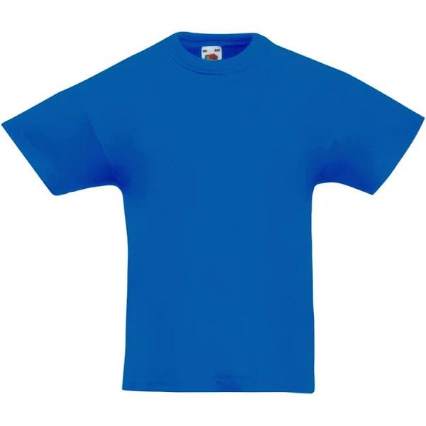 Fruit of The Loom Childrens/Teens Original Short Sleeve T-Shirt Royal Blue Teens Short Sleeve T-Shirt