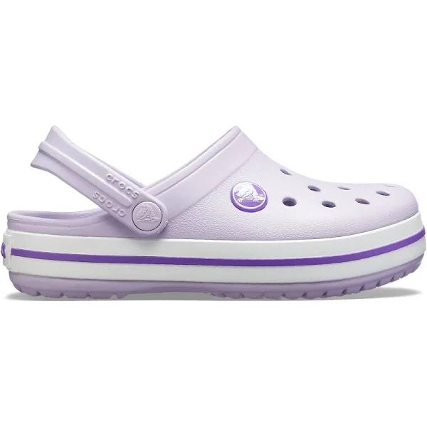 Crocs Kids' Crocband Clog, LAVENDER/NEON Purple, J2