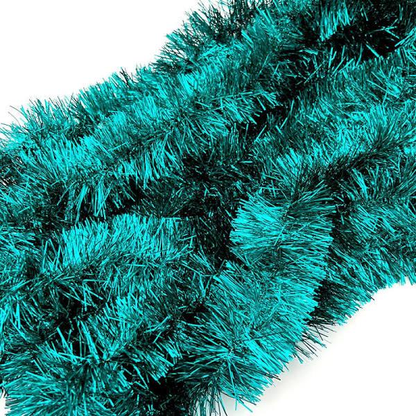 2.5m Aqua Christmas Tinsel 75mm Wide