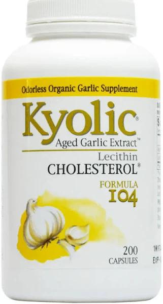 Kyolic - Garlic Extract with Lecithin Formula 104 - 200 Capsules