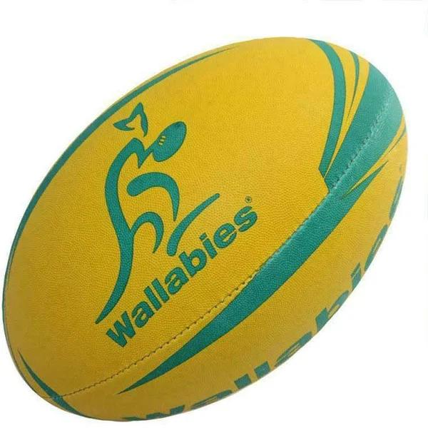 Gilbert Rugby Wallabies Supporter Ball Size 5 in Yellow