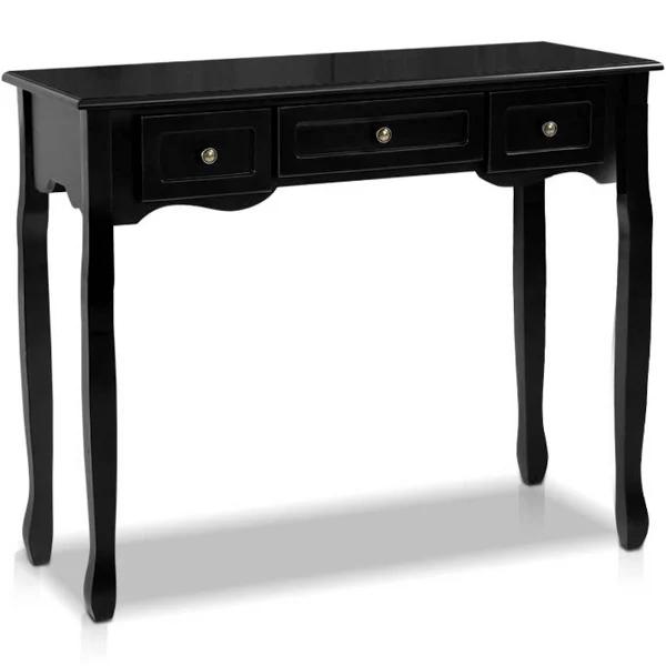 Artiss Hallway Console Table Hall Side Dressing Entry 3 Drawers Black