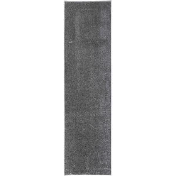 Lissa Grey Plush Rug 80x300 cm