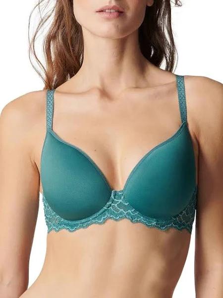 Caresse 3D Plunge Contour Bra - Boreal Green - 80D