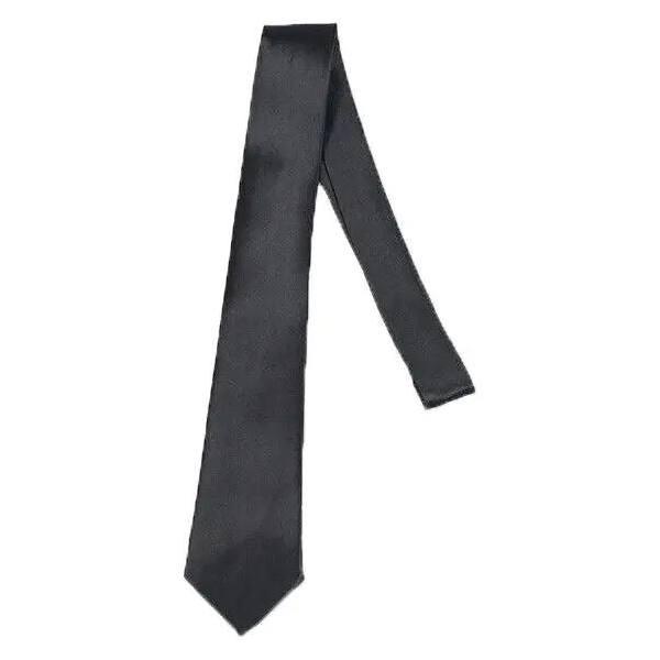 Mens Skinny Tie Plain Wedding Slim Necktie Formal Casual Narrow Party Men's Ties - Black