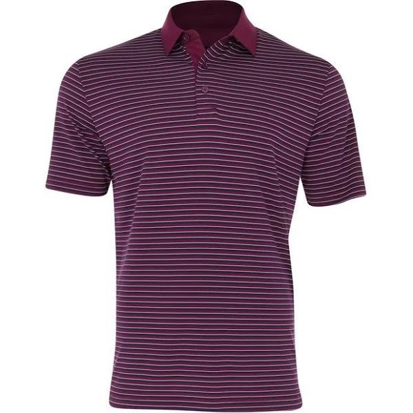 Callaway 3-Color Yarn Dyed Polo Shirt - Dark Purple - Size: XXL