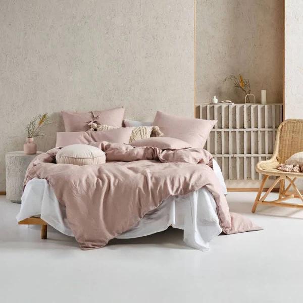 Linen House Nimes Quilt Cover Set (Dusk) - King