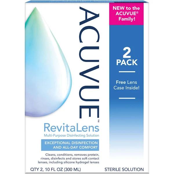 Acuvue Sterile Solution, RevitaLens, 2 Pack - 2 pack, 10 fl oz