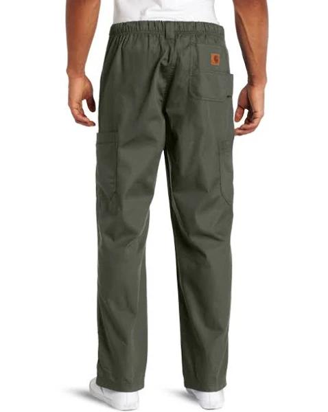 Carhartt Scrubs Men's Short Ripstop Multi-Cargo Pants - M - Olive