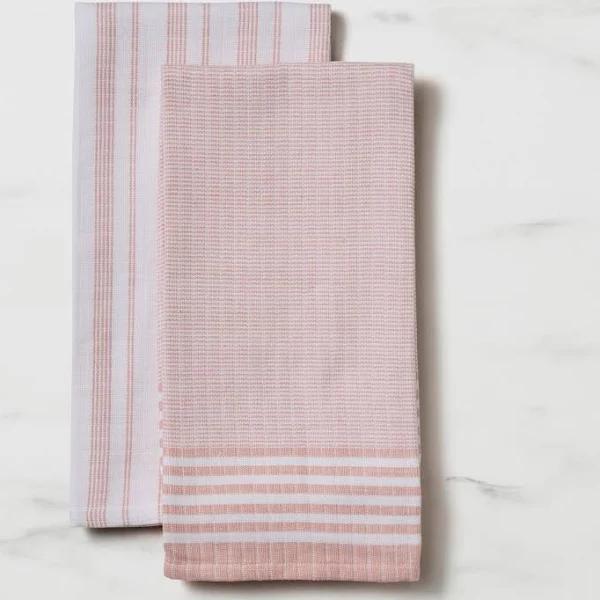 Salisbury & Co Marine Tea Towel Set of 2 Dusty Pink